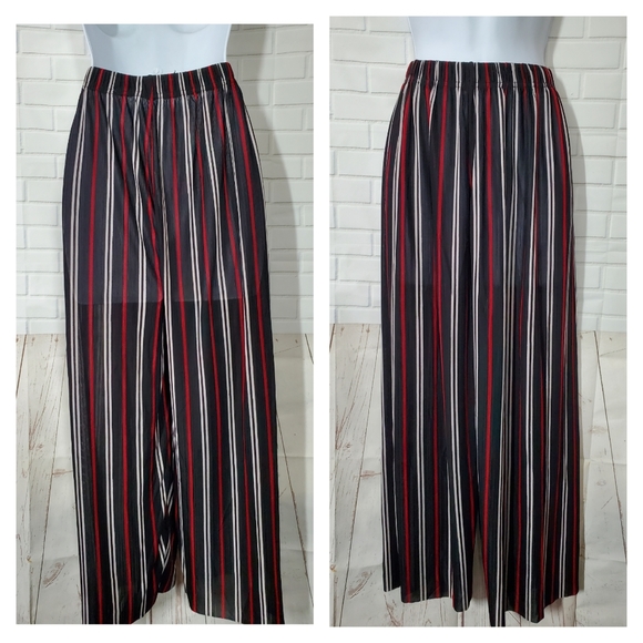 Black Striped Long Pants - Picture 1 of 6